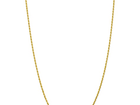 10k Yellow Gold 2.25mm Solid Diamond-Cut Quadruple Rope 16 Inch Chain