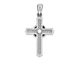 Rhodium Over 14K White Gold Passion Cross Pendant