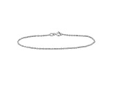 14K White Gold 1.2mm Singapore Bracelet