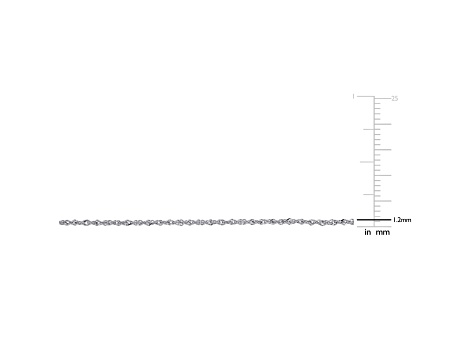 14K White Gold 1.2mm Singapore Bracelet