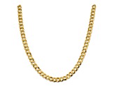 14k Yellow Gold 8.3mm Flat Cuban 20 Inch Chain