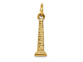 14k Yellow Gold Textured Washington Monument Charm Pendant