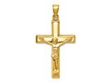 14K Yellow Gold Polished Crucifix Pendant