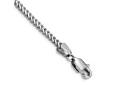 14K White Gold 2mm Franco Chain Bracelet