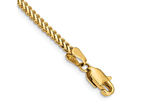 14K Yellow Gold 2mm Franco Chain Bracelet