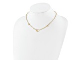 14K Yellow Gold Paperclip Link Heart 16-inch with 2-inch Ext. Necklace