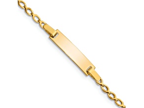 14k Yellow Gold Children's Polished ID Bracelet