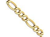 14k Yellow Gold 7.3mm Figaro Link 20 Inch Chain