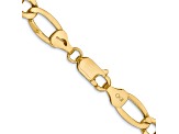 14k Yellow Gold 7.3mm Figaro Link 20 Inch Chain