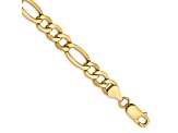 14k Yellow Gold 7.3mm Figaro Link 20 Inch Chain