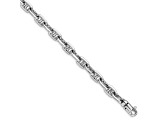 Rhodium Over 14k White Gold 5.1mm Hand-polished Fancy Link Bracelet