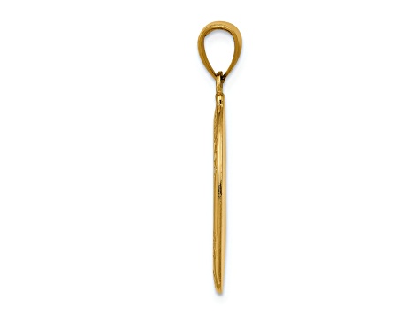 14k Yellow Gold Satin Saint Theresa Oval Medal Pendant