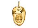 14k Yellow Gold Textured Large Fireman's Hat Charm Pendant