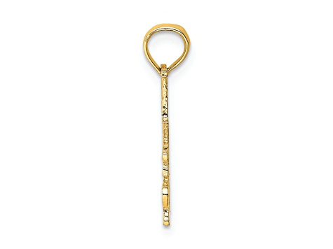 14K Yellow Gold Number 1 GODFATHER Charm