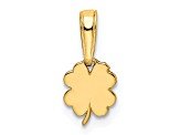 14K Yellow Gold Diamond-cut 4 Leaf Clover Pendant