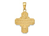 14K Yellow Gold 4-Way Medal Pendant