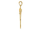 14K Two-tone Leaves with Flower Charm Holder