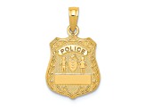 10K Yellow Gold Police Badge Pendant