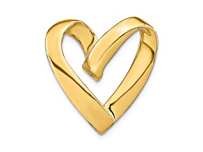 14k Yellow Gold Polished Heart Slide Charm