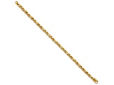 14k Yellow Gold 4.1mm Hand-Polished Byzantine Link Bracelet