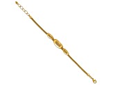 14K Yellow Gold Polished and Textured Fancy Plus 1.5-inch Ext. Bracelet