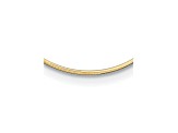 18K Yellow Gold 3.2mm Domed 16-inch Omega Necklace