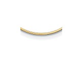 18K Yellow Gold 3.2mm Domed 18-inch Omega Necklace