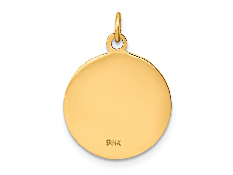 14K Yellow Gold Saint Francis of Assisi Medal Charm