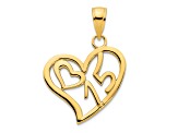 14k Yellow Gold #15 Heart Pendant