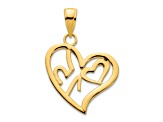 14k Yellow Gold #15 Heart Pendant