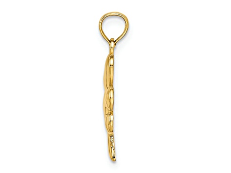 14K Yellow Gold 3-Leaf Clover Charm