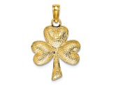 14K Yellow Gold 3-Leaf Clover Charm