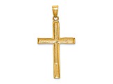 14K Yellow Gold Polished Cross Pendant