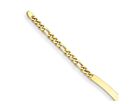 14K Yellow Gold 4.8mm ID Figaro 7.5-inch Bracelet