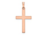 Rhodium Over 14K Two-tone Gold Hollow Cross Pendant