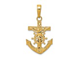 14K Yellow Gold Mariners Crucifix Pendant