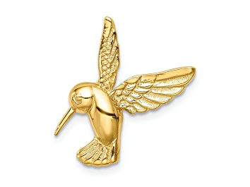 Picture of 14K Yellow Gold Polished Hummingbird Chain Slide