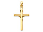 14K Yellow Gold Hollow Crucifix Pendant