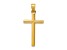 14k Yellow Gold Polished Cross Pendant