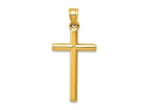 14k Yellow Gold Polished Cross Pendant