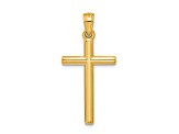 14k Yellow Gold Polished Cross Pendant