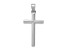 Rhodium Over 14k White Gold Polished Cross Pendant