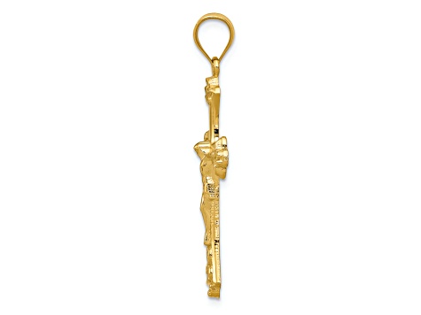 14K Yellow Gold Crucifix Pendant