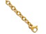14k Yellow Gold 7.8mm Hand-polished and Textured Fancy Link Bracelet