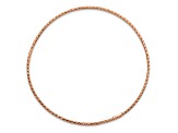 14K Rose Gold 1.5mm Diamond-cut Slip-on Bangle Bracelet