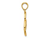 14k Yellow Gold Fancy Heart Charm