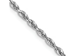 Rhodium Over 14k White Gold 1.85mm Solid Diamond-Cut Quadruple Rope 16 Inch Chain