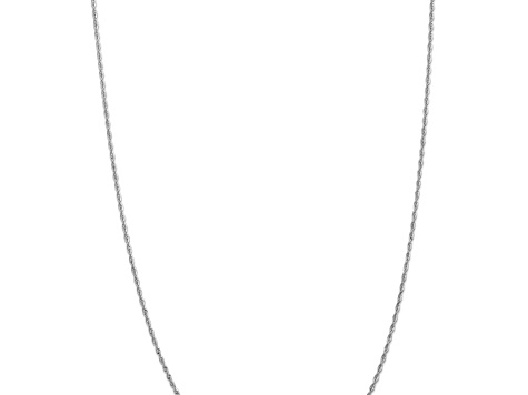 Rhodium Over 14k White Gold 1.85mm Solid Diamond-Cut Quadruple Rope 24 Inch Chain