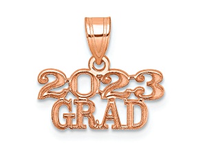 14K Yellow Gold Polished Rose Gold 2023 GRAD Charm