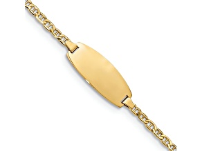 14k Yellow Gold Oval Mariner Link ID Bracelet